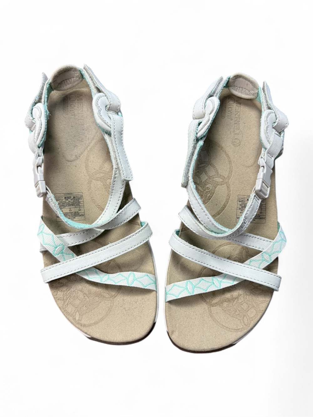 Merrell Ivory &  Green 
Women's Outdoor Sandals - Picture 2 of 7